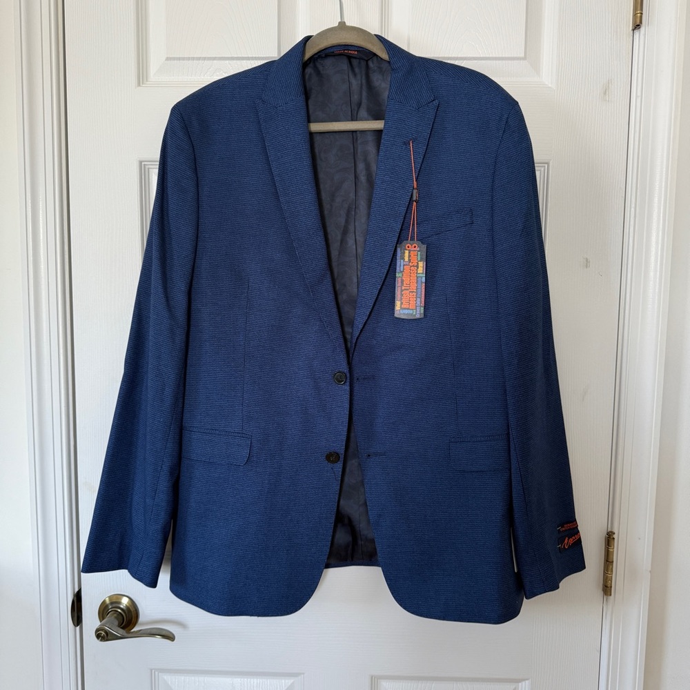 NWT Men's Blue Blazer 46R Egara